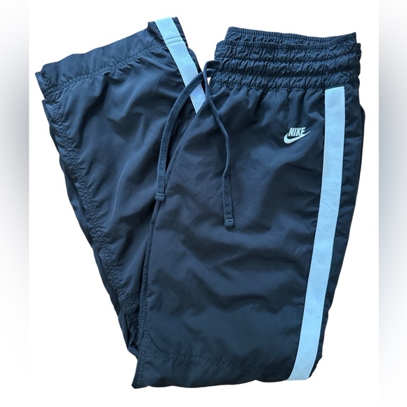 Nike Y2K Women’s Track Pants Size Medium (8-10) Nike Swoosh Logo Drawstring - Picture 1 of 11